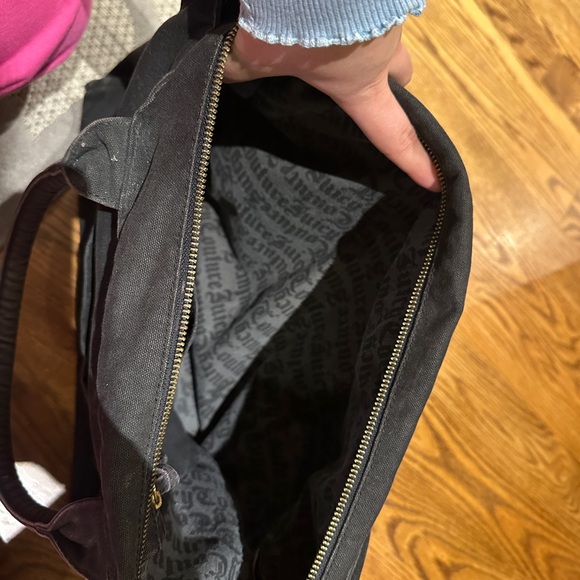 Juicy Couture Black Canvas Tote Bag - Great Condition - Picture 5 of 11